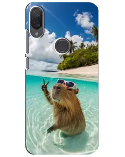 Чехол для Xiaomi Mi Play с картинкой «Капибара на море»
