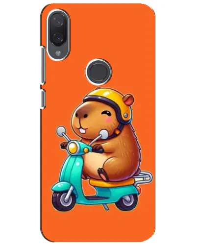 Чехол для Xiaomi Mi Play с картинкой «Капибара на скутере»