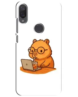 Чехол для Xiaomi Mi Play с картинкой «Капибара с ноутбуком»