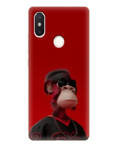 Чехол для Xiaomi Mi 8 SE с картинкой «Bored Ape в красном»