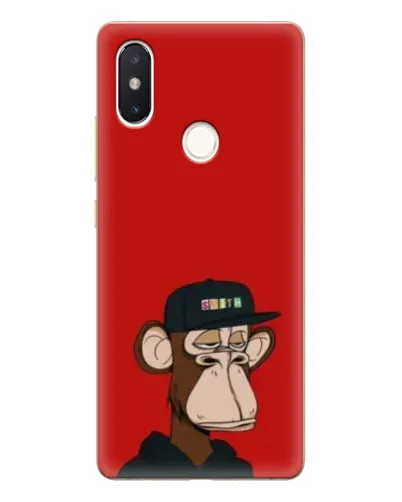 Чехол для Xiaomi Mi 8 SE с картинкой «Bored Ape — красный фон»