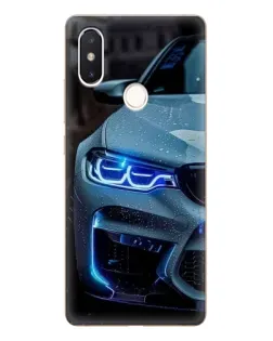 Чехол для Xiaomi Mi 8 SE с картинкой «Взгляд BMW с синими фарами»