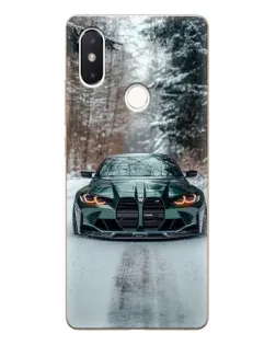 Чехол для Xiaomi Mi 8 SE с картинкой «BMW в зимнем лесу»