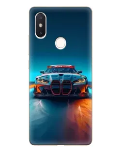 Чехол для Xiaomi Mi 8 SE с картинкой «BMW — огни неона»