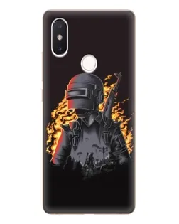 Чехол для Xiaomi Mi 8 SE с картинкой «PUBG — огненный силуэт»