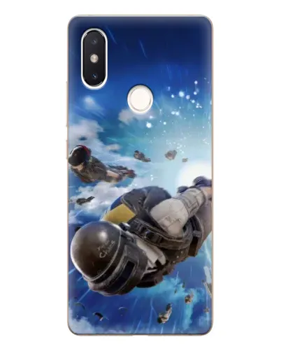 Чехол для Xiaomi Mi 8 SE с картинкой «Десант PUBG — прыжок»