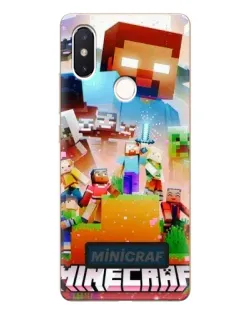 Чехол для Xiaomi Mi 8 SE с картинкой «Minecraft герои игры»
