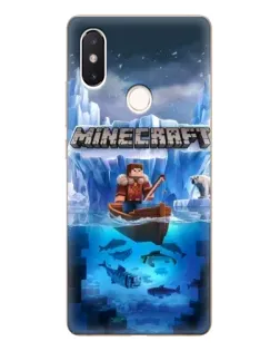 Чехол для Xiaomi Mi 8 SE с картинкой «Minecraft ледяной мир»