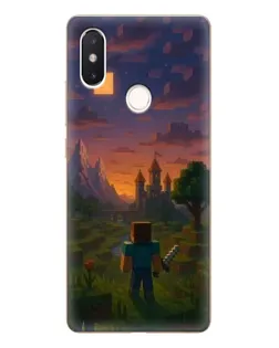 Чехол для Xiaomi Mi 8 SE с картинкой «Стив у башни»