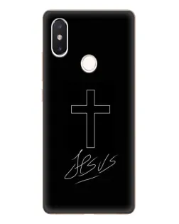 Чехол для Xiaomi Mi 8 SE с картинкой «Графический крест Jesus»