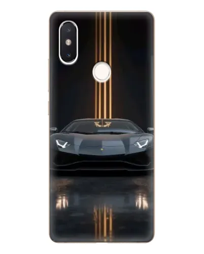 Чехол для Xiaomi Mi 8 SE с картинкой «Lamborghini золотые линии»