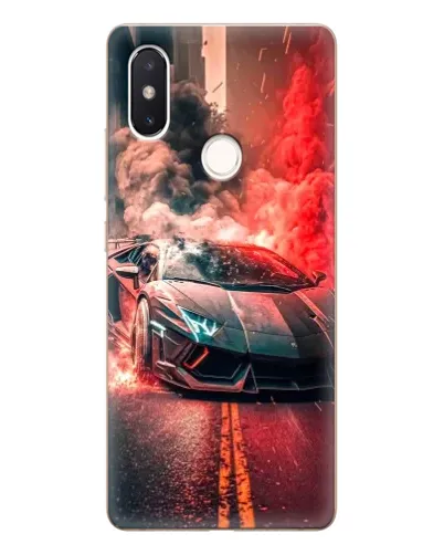 Чехол для Xiaomi Mi 8 SE с картинкой «Lamborghini красный дым»