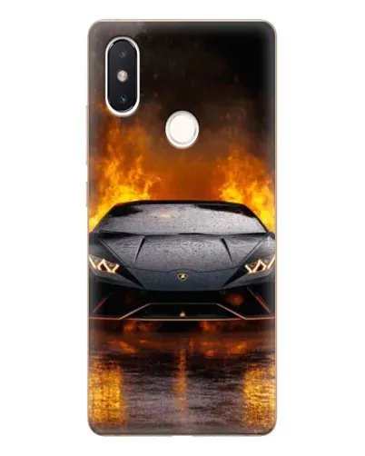 Чехол для Xiaomi Mi 8 SE с картинкой «Lamborghini в огне»