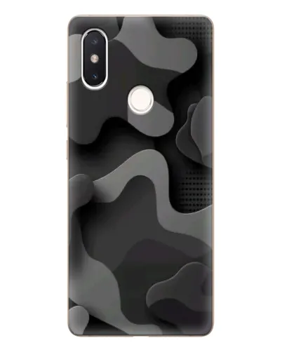 Чехол для Xiaomi Mi 8 SE с картинкой «Темный абстрактный камуфляж»