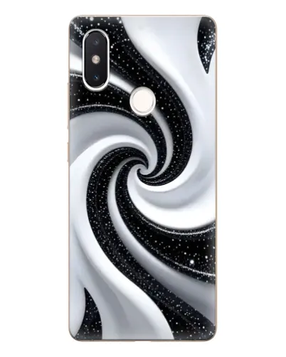Чехол для Xiaomi Mi 8 SE с картинкой «Черно-белая спираль»
