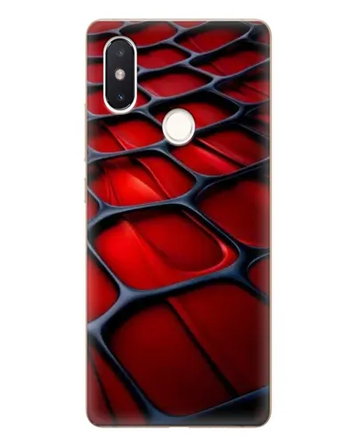 Чехол для Xiaomi Mi 8 SE с картинкой «Красная глянцевая сетка»