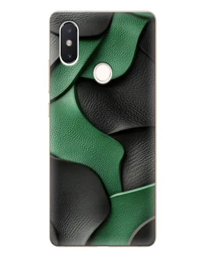 Чехол для Xiaomi Mi 8 SE с картинкой «Зеленые кожаные волны»