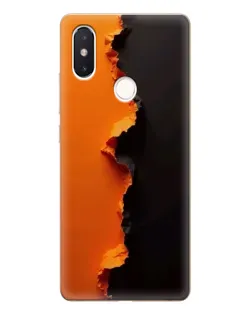 Чехол для Xiaomi Mi 8 SE с картинкой «Оранжевый разлом»