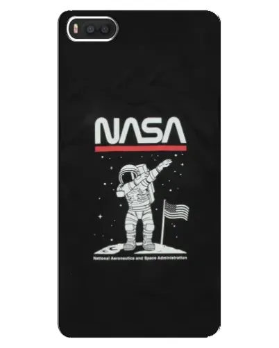 Чохол для Xiaomi Mi8 з картинкою «NASA — крокуємо по Місяцю»