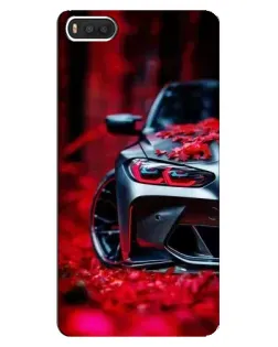 Чохол для Xiaomi Mi8 з картинкою «Спортивна BMW та квіти»