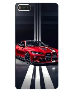 Чохол для Xiaomi Mi8 з картинкою «Червона BMW на дорозі»