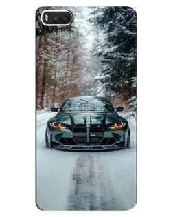 Чохол для Xiaomi Mi8 з картинкою «BMW у зимовому лісі»