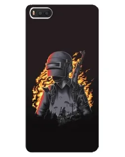 Чохол для Xiaomi Mi8 з картинкою «PUBG — вогняний силует»