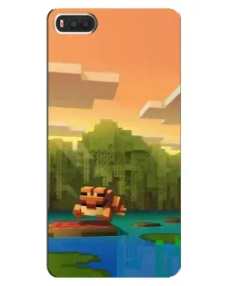 Чохол для Xiaomi Mi8 з картинкою «Майнкрафт захід сонця»
