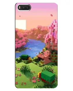 Чохол для Xiaomi Mi8 з картинкою «Рожеве дерево Minecraft»