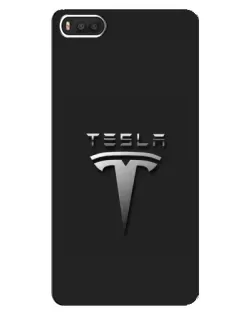 Чохол для Xiaomi Mi8 з картинкою «Сталевий логотип Tesla»