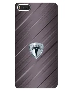 Чохол для Xiaomi Mi8 з картинкою «Металева текстура Tesla»