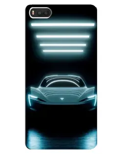 Чохол для Xiaomi Mi8 з картинкою «Tesla в неоні»