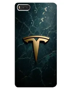 Чохол для Xiaomi Mi8 з картинкою «Мармурова Tesla Gold»