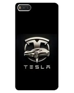 Чохол для Xiaomi Mi8 з картинкою «Tesla — срібне авто»