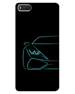 Чохол для Xiaomi Mi8 з картинкою «Блакитний силует Lamborghini»