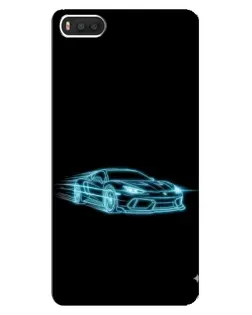 Чохол для Xiaomi Mi8 з картинкою «Неоновий контур Lamborghini»