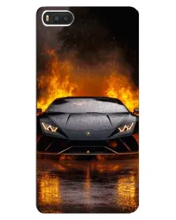 Чохол для Xiaomi Mi8 з картинкою «Lamborghini у вогні»