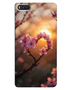Чехол для Xiaomi Mi8 с картинкой «Розовый цвет сердце на фоне заката» Чехол для Xiaomi Mi8 с картинкой «Розовый цвет сердце на фоне заката»