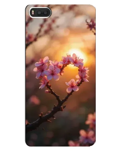Чехол для Xiaomi Mi8 с картинкой «Розовый цвет сердце на фоне заката» Чехол для Xiaomi Mi8 с картинкой «Розовый цвет сердце на фоне заката»
