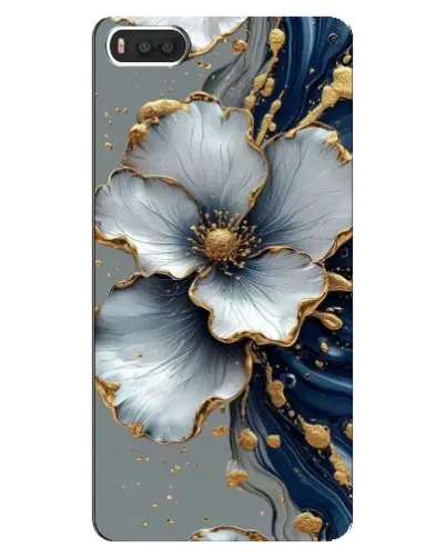 Чехол для Xiaomi Mi8 с картинкой «Белый цветок и золотой флюид» Чехол для Xiaomi Mi8 с картинкой «Белый цветок и золотой флюид»
