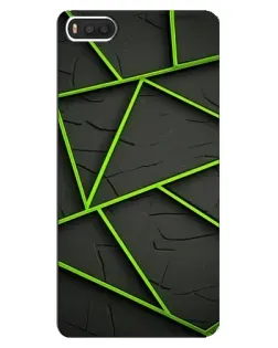 Чехол для Xiaomi Mi8 с картинкой «Зеленые геометрические линии»