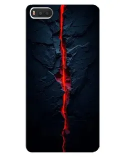 Чехол для Xiaomi Mi8 с картинкой «Kрасная лавовая трещина»