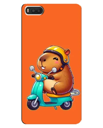Чохол для Xiaomi Mi8 з картинкою «Капібара на скутері»