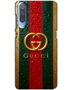Чохол для Xiaomi Mi 9 з картинкою «Gucci — фірмова смуга та золото»