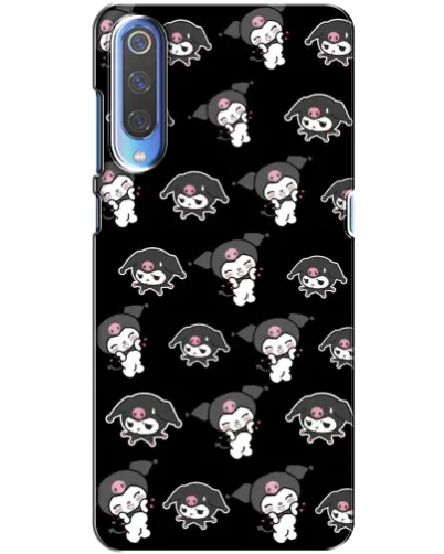 Чохол для Xiaomi Mi 9 з картинкою «Чорний паттерн Kuromi»