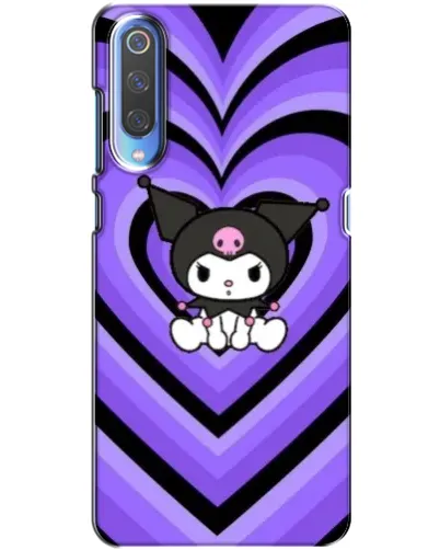 Чохол для Xiaomi Mi 9 з картинкою «Kuromi та фіолетові серця»