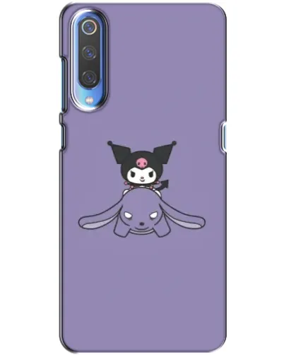 Чохол для Xiaomi Mi 9 з картинкою «Kuromi на ліловому фоні»