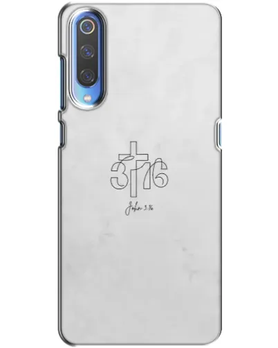Чехол для Xiaomi Mi 9 с картинкой «Иоанна 3:16 Крест»