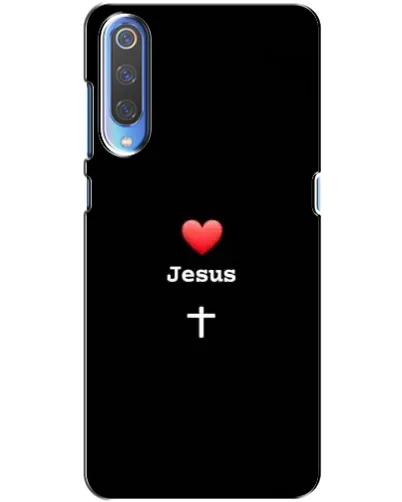 Чехол для Xiaomi Mi 9 с картинкой «Сердце - Jesus»