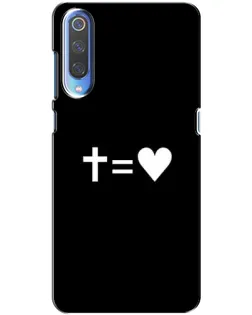 Чехол для Xiaomi Mi 9 с картинкой «Крест и Сердце»